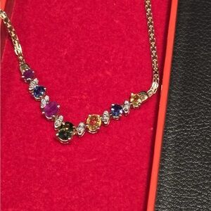 Women’s 14kt Gold Gemstone Necklace